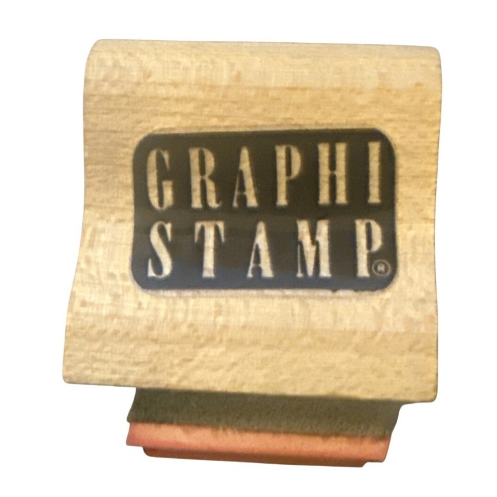 Imprints Graphic Studio Rainbow & Cloud Wood Mounted Rubber Stamp Vintage 1982 - Picture 2 of 5